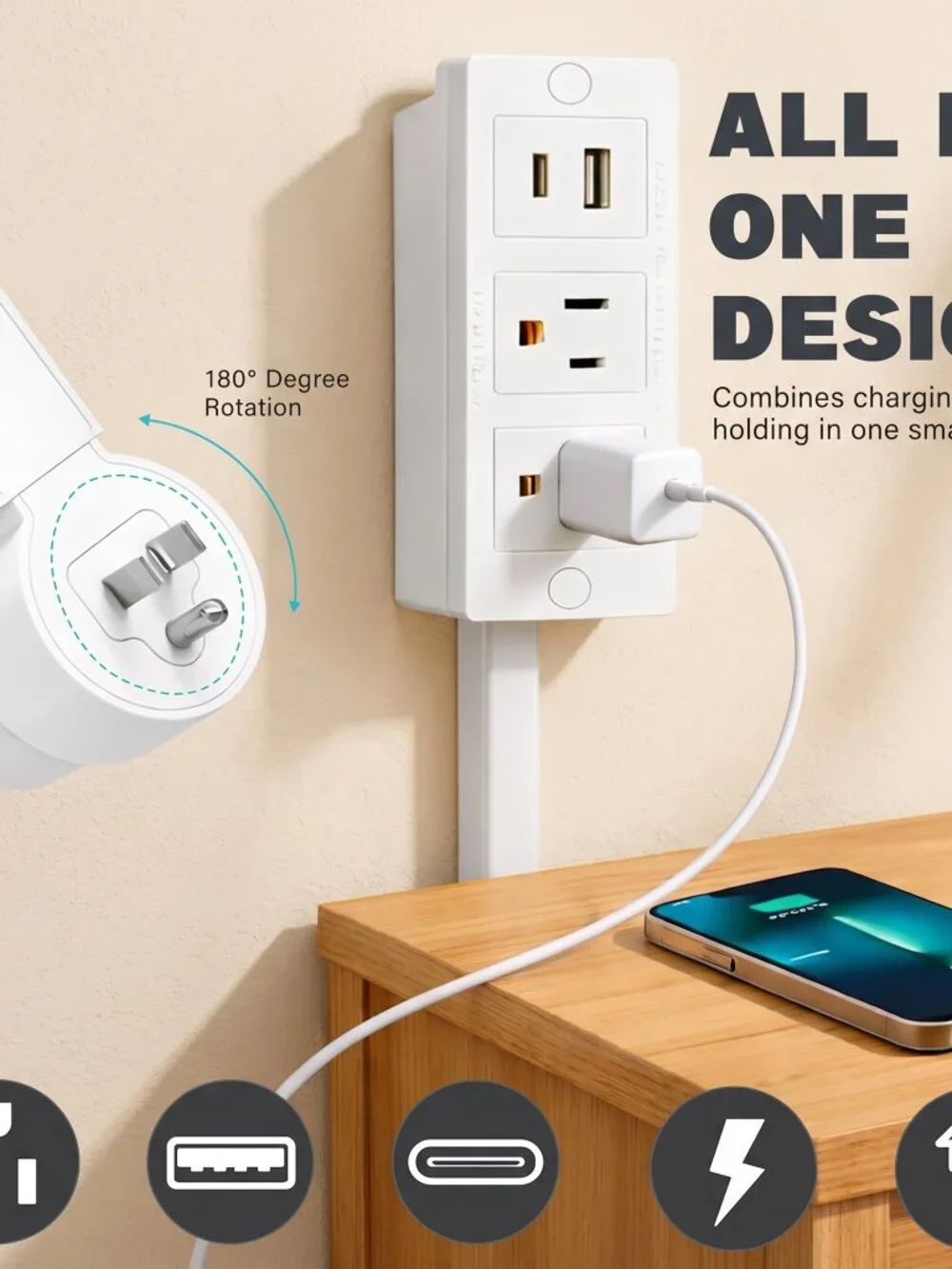 Electrical Outlet Extender Stick – Extendable Wall Outlet Extension for Hard
